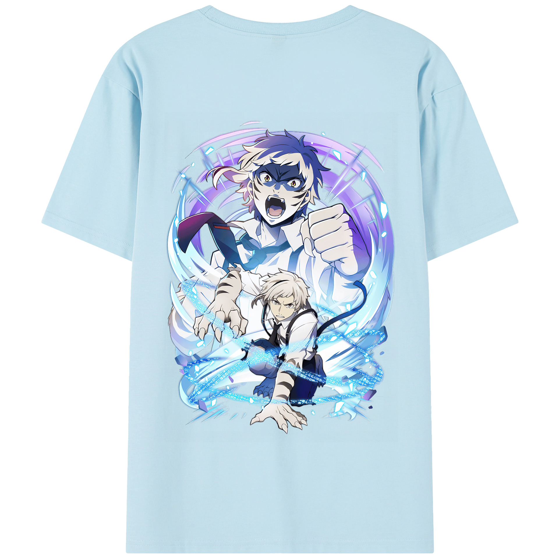 （画像用） 文豪ストレイドッグス Bungo Stray Dogs 綿100％半袖Tシャツ（背面プリント）